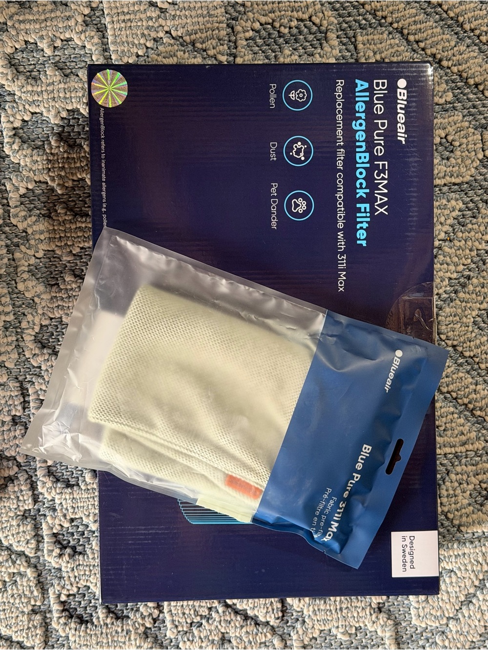 Blue Air Blue Pure Replacement Allergen Block Filter 311iMax + pre-filter